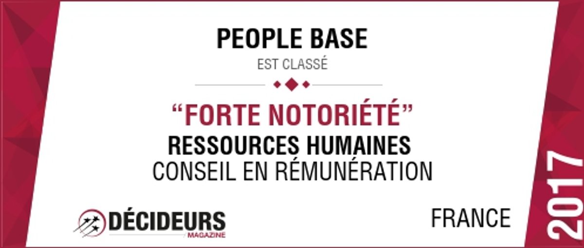 PEOPLE BASE CBM élu comme l'un des meilleurs cabinets de conseil en rémunération en France !