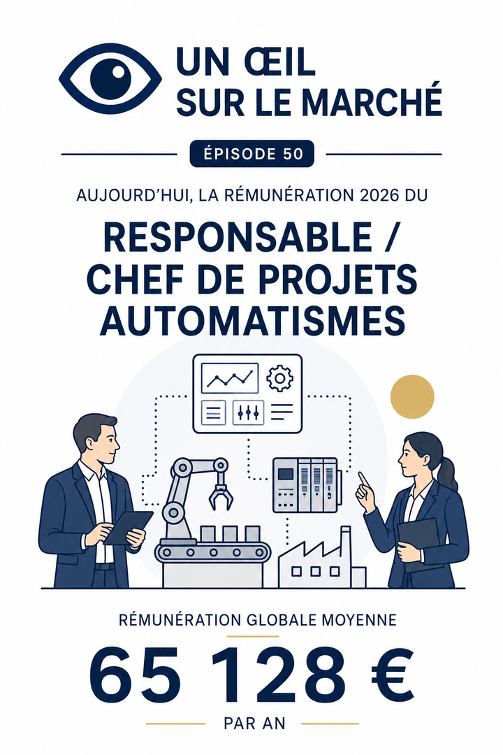 Un œil sur le marché (épisode 50) : aujourd’hui, la rémunération 2026 du Responsable / Chef de projets automatismes.