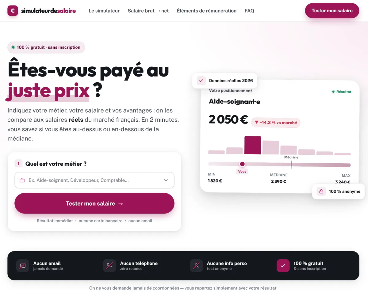 Lancement d'un nouveau simulateur de salaire en ligne gratuit