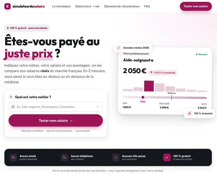 Lancement d'un nouveau simulateur de salaire en ligne gratuit