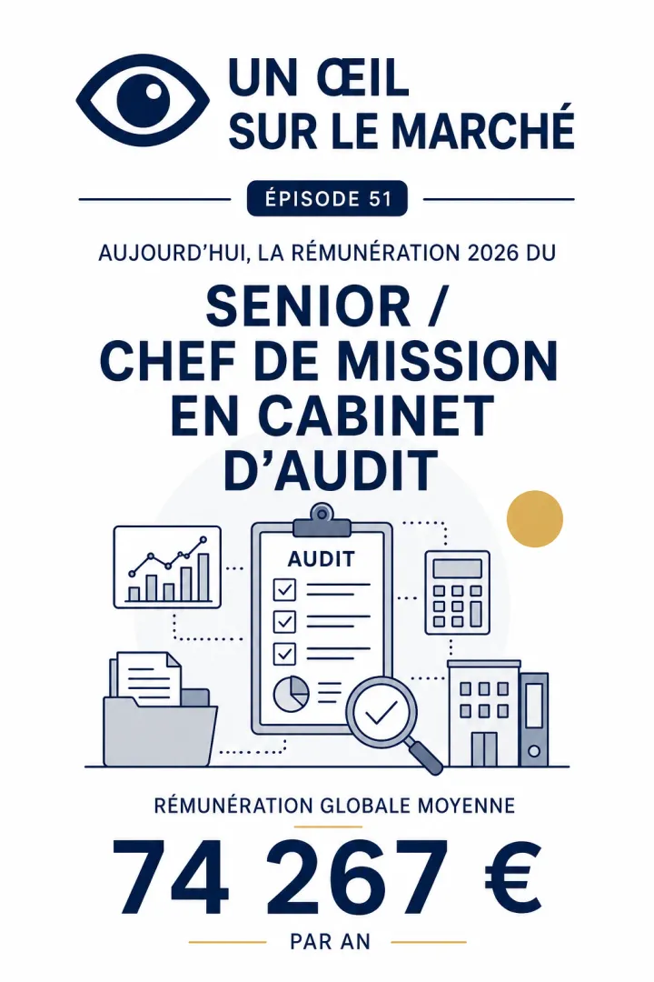 Un œil sur le marché (épisode 51) : aujourd’hui, la rémunération 2026 du Senior / Chef de mission en cabinet d’audit.