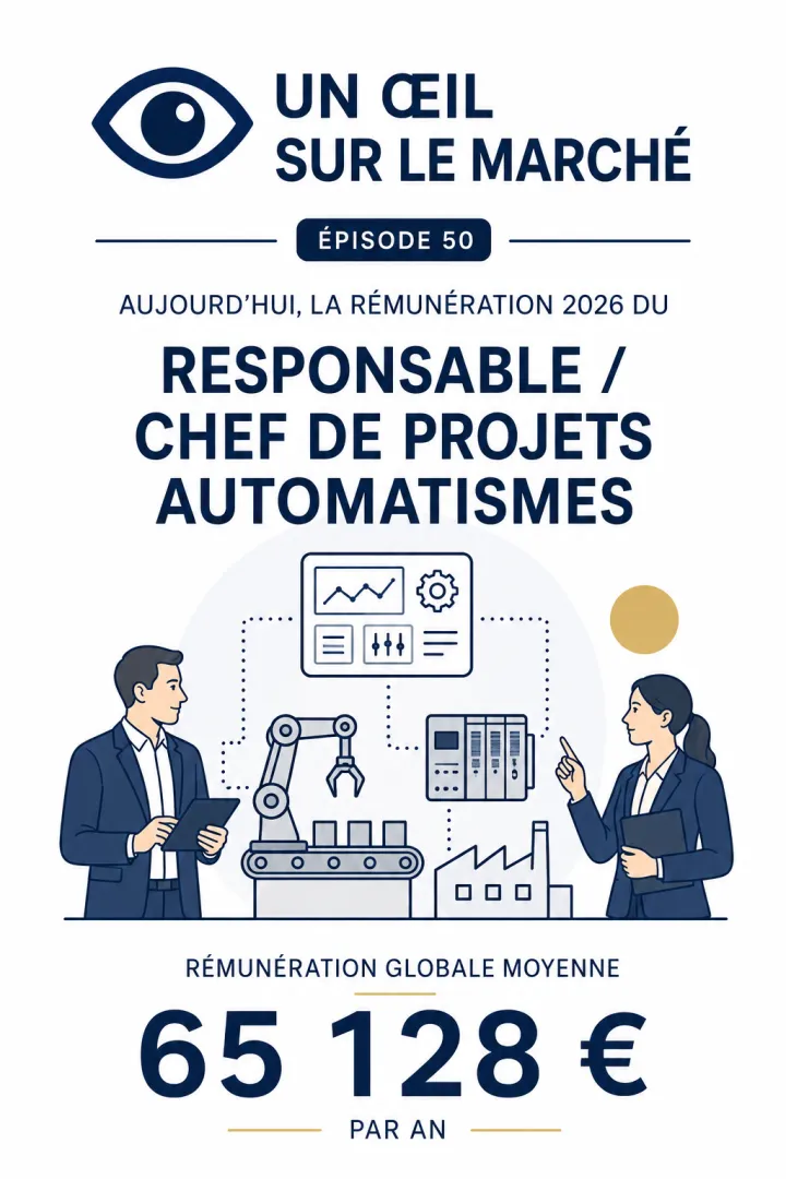 Un œil sur le marché (épisode 50) : aujourd’hui, la rémunération 2026 du Responsable / Chef de projets automatismes.
